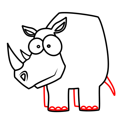 400x400 Drawing A Cartoon Rhino