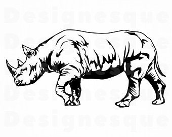 340x270 Rhino Silhouette Etsy
