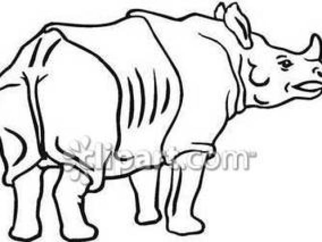 640x480 Rhinoceros Clipart