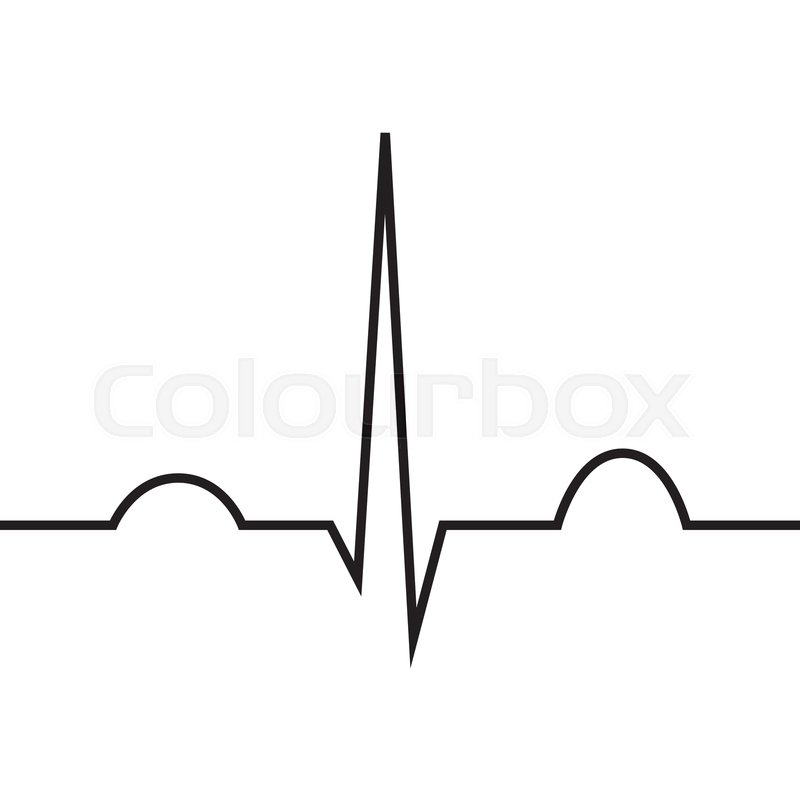 800x800 Normal Heart Rhythm Ekg, Vector And Stock Vector Colourbox