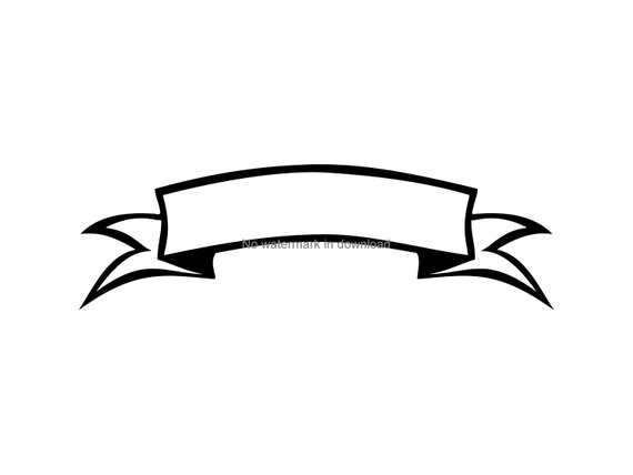 570x428 Ribbon Banner Digital Download Award Banner Silhouette Etsy