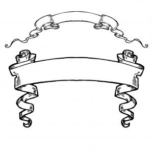 300x300 Stock Illustration Set Old Vintage Ribbon Banners Drawing