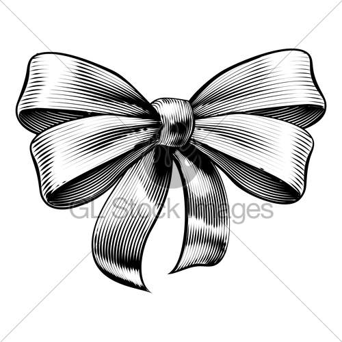 500x500 Drawn Bow Tie Ribbon