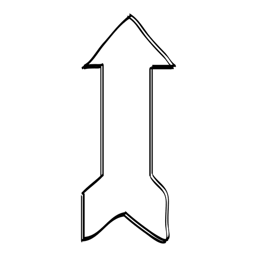 512x512 Straight Ribbon Arrow Drawing