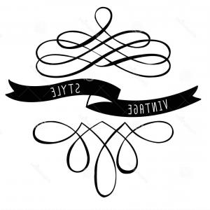 300x300 Banners Ribbons Editable Line Drawing Stock Vector Illustration Gm