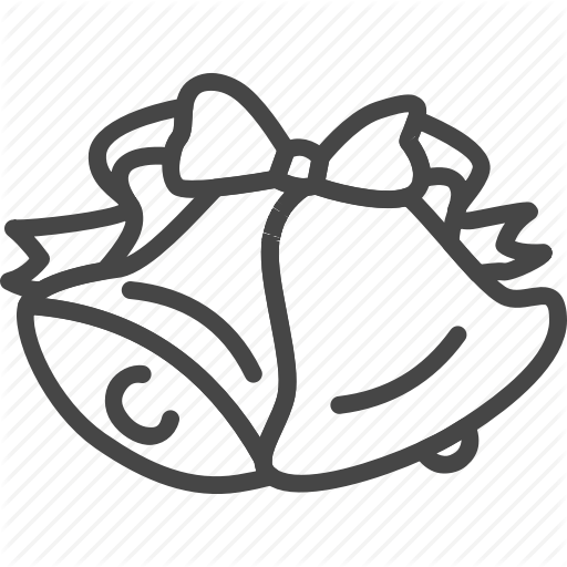 512x512 Bell, Christmas, Holidays, Line, Outline, Ribbon, Xmas Icon