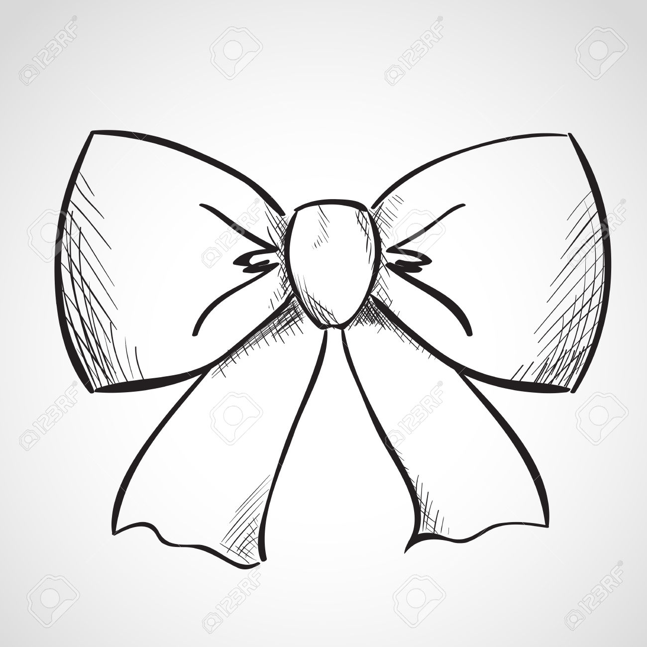 1300x1300 Drawing Of A Ribbon Bow Ribbon Bow Outline Images Pictures