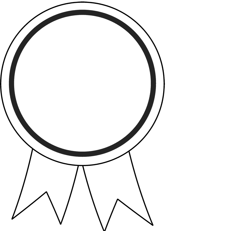 800x800 Prize Ribbon Outline Rubber Stamp Border Miscellaneous Stamps