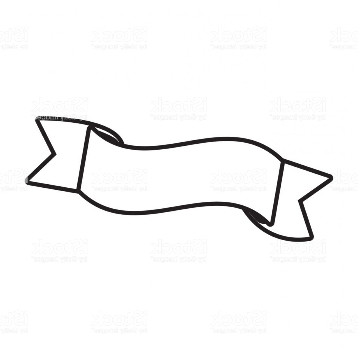 1228x1228 Vector Ribbon Banner Outline Studiogrfx