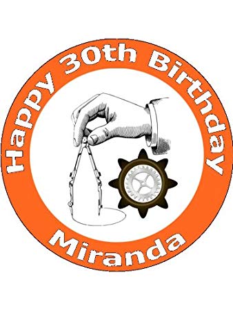 338x450 Steampunk Hand With Drawing Compass Edible Image Cake Toppers