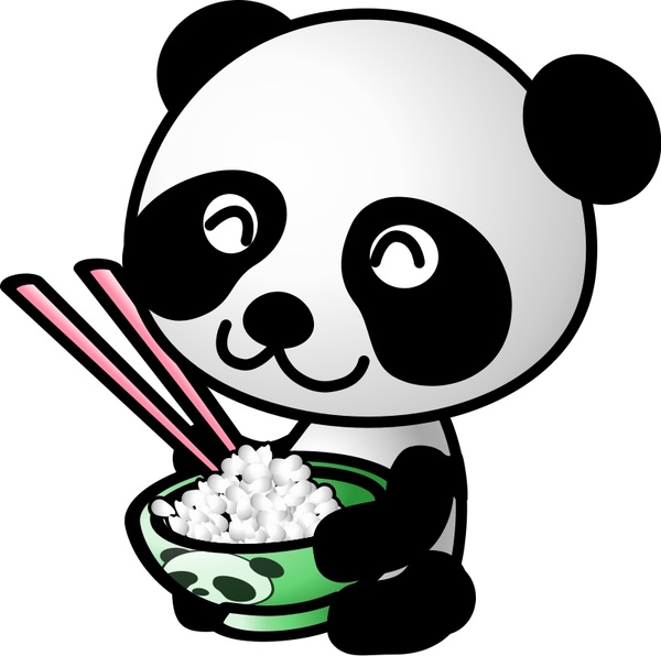 600x596 Rice Panda Free Vector In Open Office Drawing