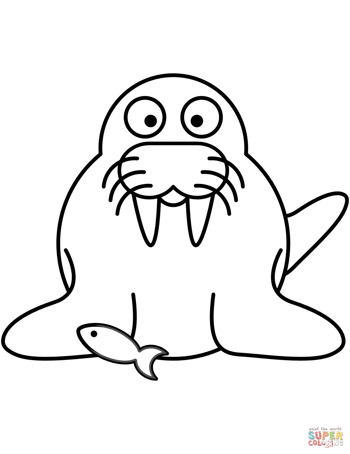 1159x1500 Walrus Drawing Cute Baby For Free Download