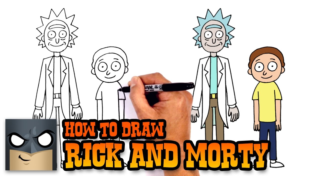 1280x720 How To Draw Rick And Morty Drawing Lesson