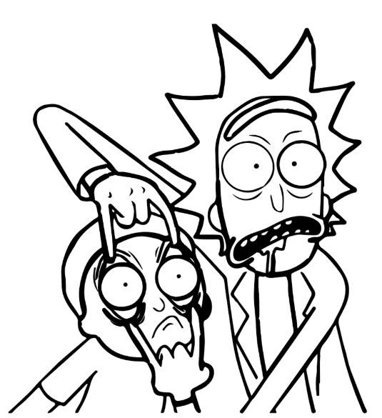 535x585 Rick And Morty Coloring