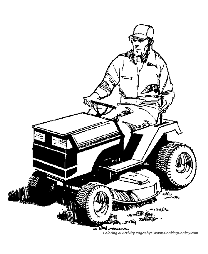 Riding Lawn Mower Drawing