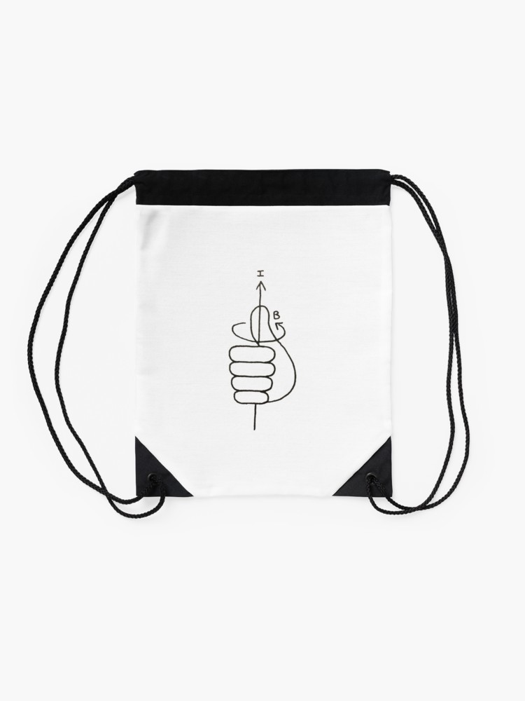 750x1000 Right Hand Rule Drawing Drawstring Bag