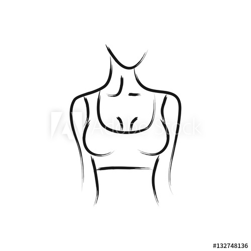 500x500 Vector Image Of A Woman's Body Beautiful Shape Turn Right