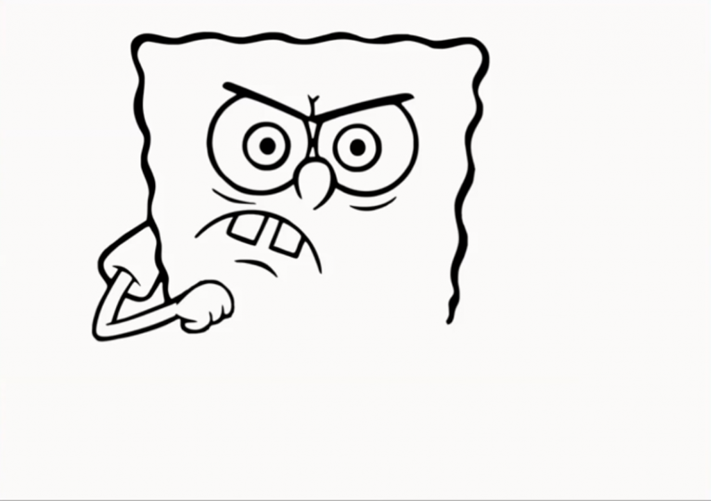 1024x722 Spongebob Drawing Step