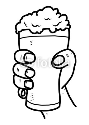 286x400 Glass Of Beer In Right Hand Cartoon Vector And Illustration