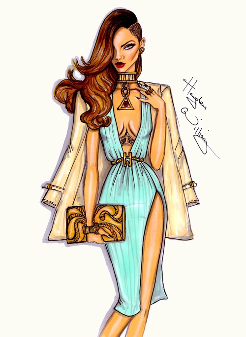 500x683 Rihanna Fashion Illustration Discovered