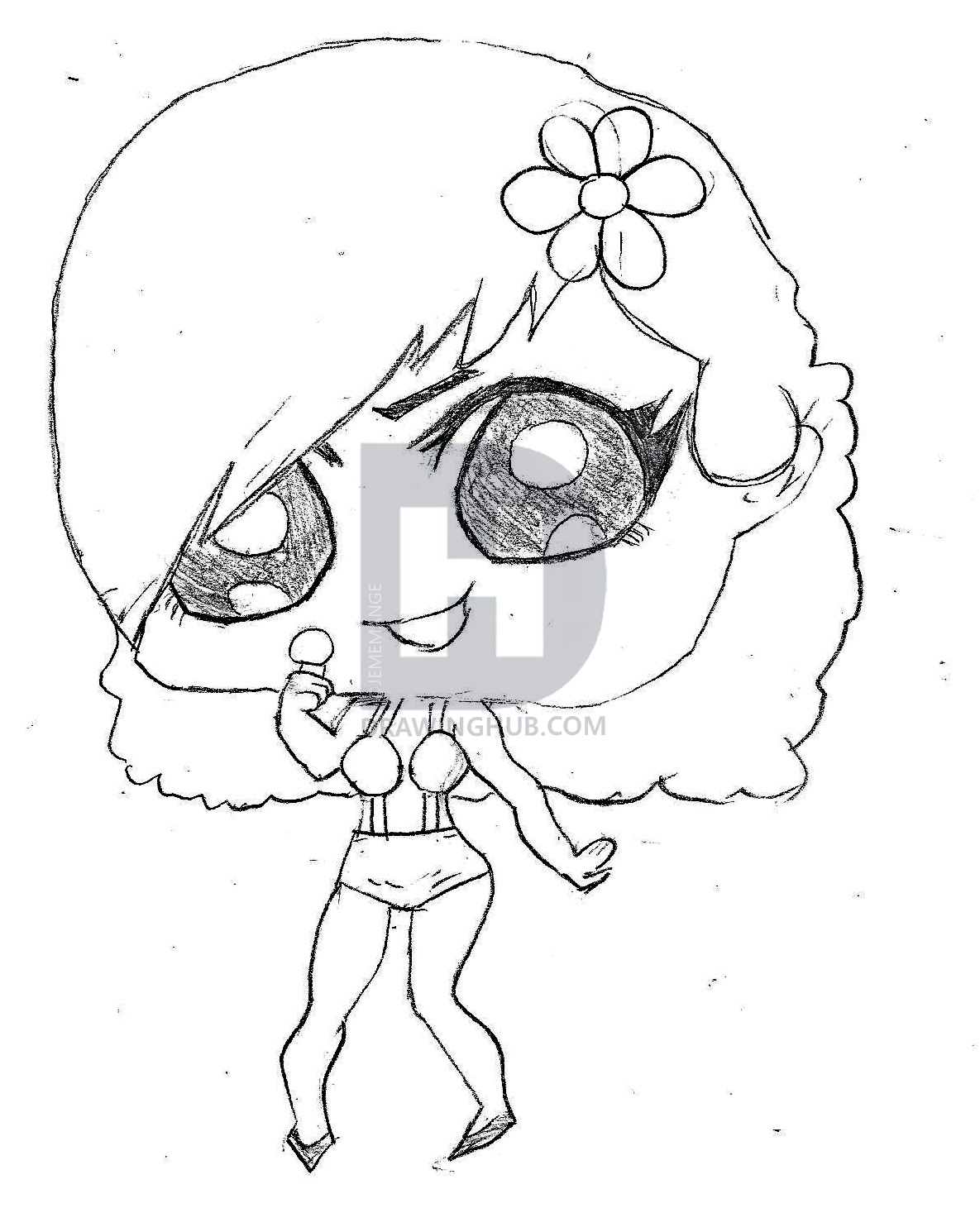 1185x1467 Chibi Rihanna Drawing