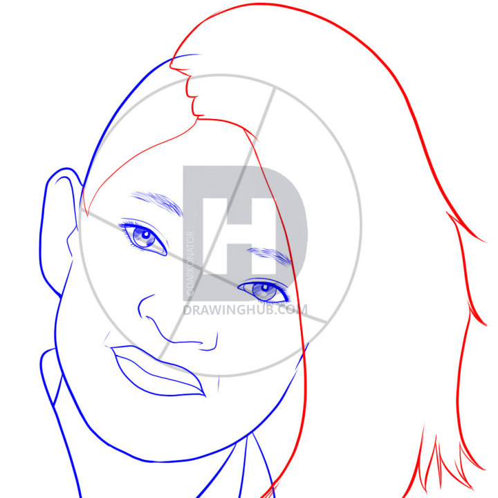 720x720 How To Draw Willow Smith, Step