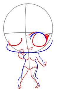 224x302 How To Draw Chibi Rihanna, Step
