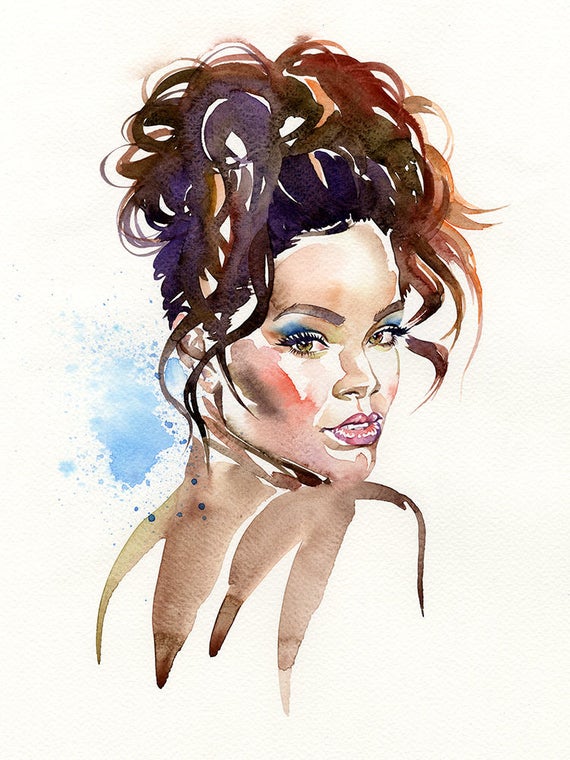 570x760 Rihanna Limited Edition Fine Art Print X Etsy