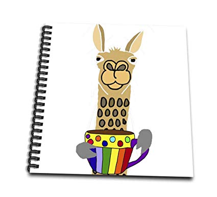 425x386 Funny Llama Drinking Cup Of Coffee Pop Art