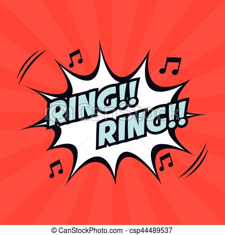 450x470 Ring Ring Note Musical Pop Art Design Vector Illustration