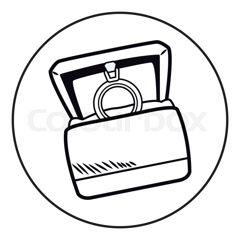 800x800 Wedding Ring Box Pop Art Round Icon In Stock Vector Colourbox
