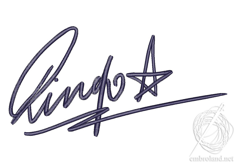 765x529 ringo starr signature embroidery design