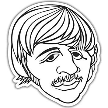 355x355 the beatles ringo starr vynil car sticker decal