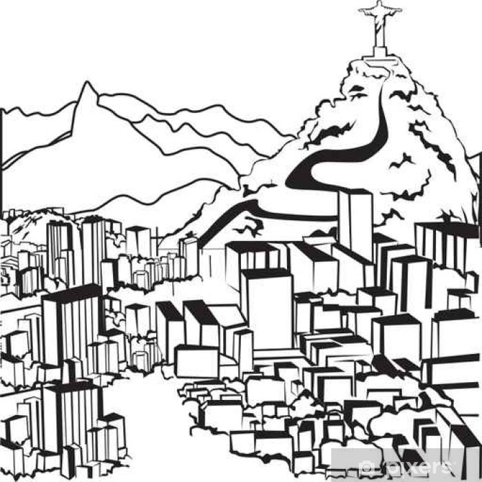 700x699 Silhouettes Of Rio De Janeiro Wall Mural We Live To Change