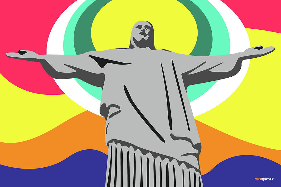 900x600 Statue Of Christ Rio De Janeiro Brazil Drawing