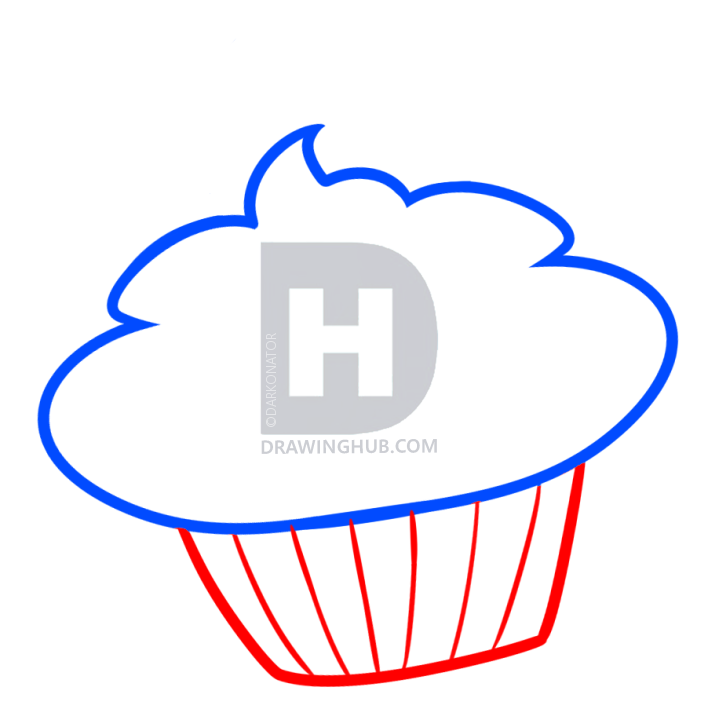 708x720 How To Draw Cupcake Foxy, Step