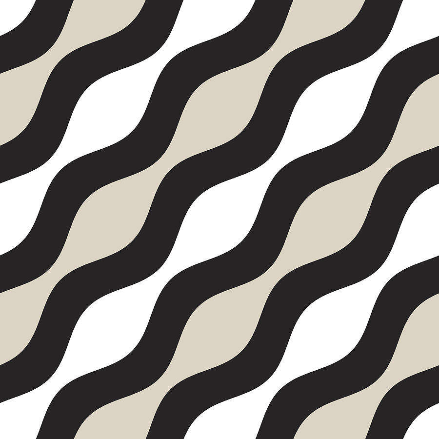 900x900 Vector Seamless Geometric Pattern Monochrome Wavy Lines Elegant
