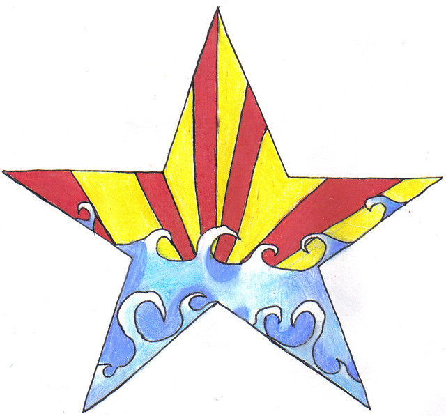 640x597 Rising Sun Star Another Flash Tattoo Drawing Captainawesome