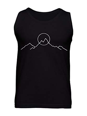 334x445 Minimal Landscape Drawing Mountain And Rising Sun