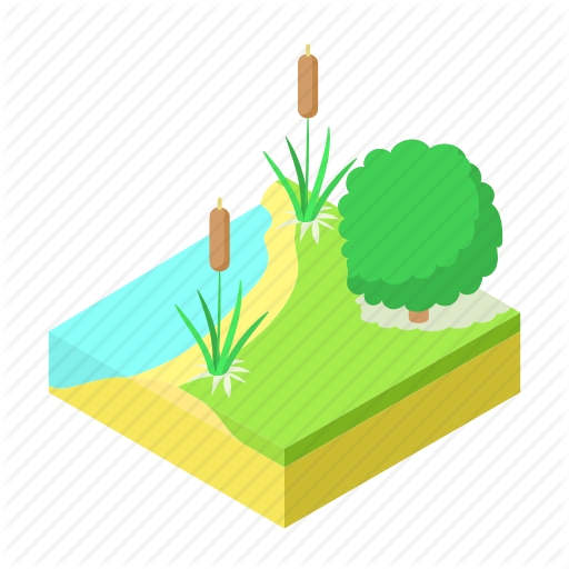 512x512 Bank, Cartoon, Drawing, Fishing, Nature, Place, River Icon