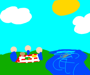 300x250 River Drawing