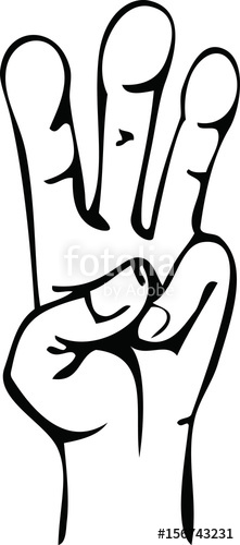 221x500 Cartoon Hand Line Drawing Fingers Stock Image And Royalty Free