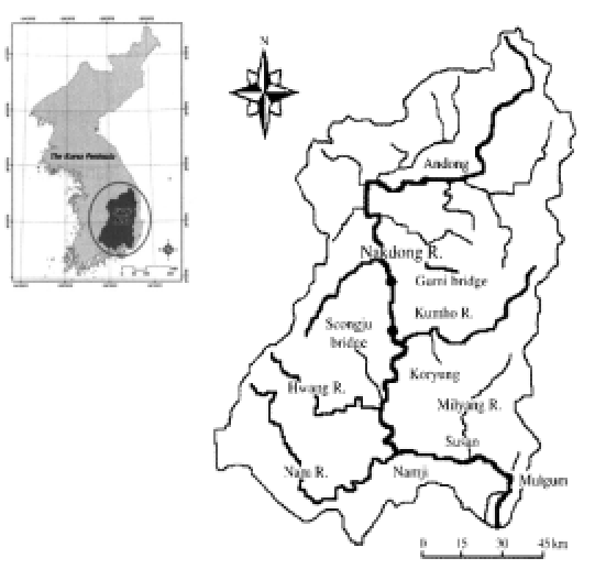 541x517 Nakdong River Basin Download Scientific Diagram