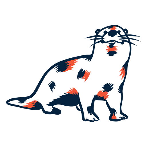 512x512 River Otter Looking Up Duotone