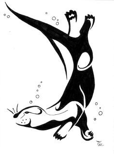 236x318 Otter Silhouette