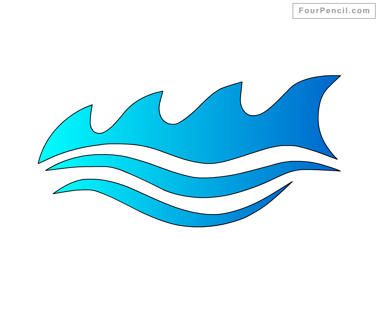 1250x1032 How To Draw River For Kids Step