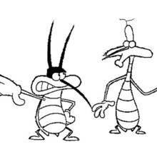 220x220 oggy and the cockroaches coloring pages