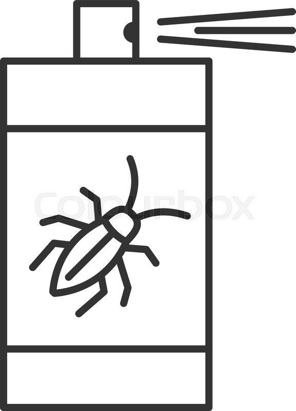 577x800 roaches bait linear icon cockroach stock vector colourbox