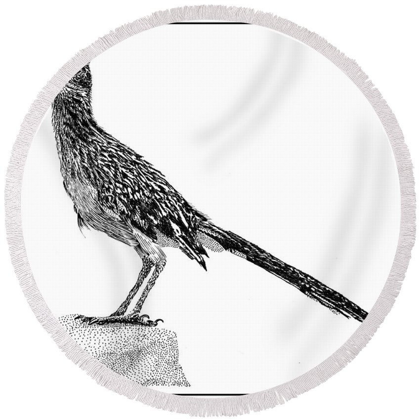 850x850 Rockin Roadrunner Round Beach Towel For Sale