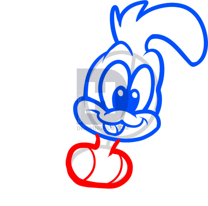 725x720 How To Draw Baby Road Runner, Step